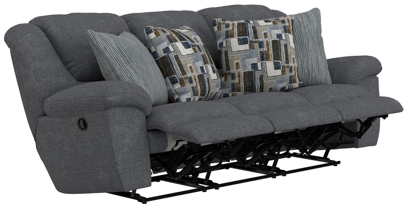 Trifecta Sofa w/3 Recliners and Drop Down Table