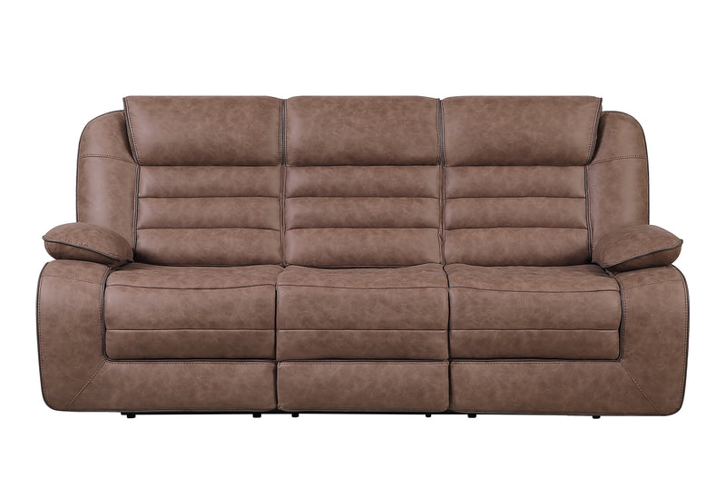 U2250 BROWN RECLINING SOFA