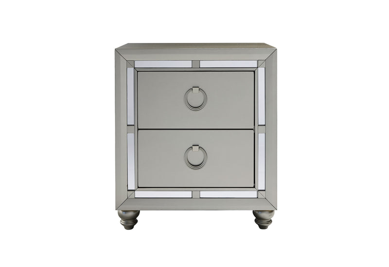 RILEY SILVER NIGHTSTAND
