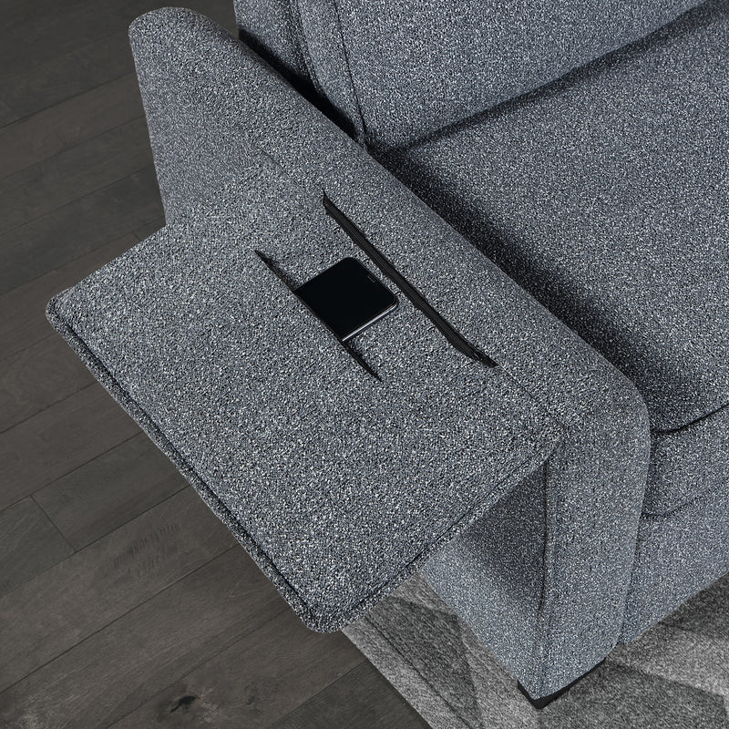 U0808 DARK GREY REVERSIBLE SOFA BED