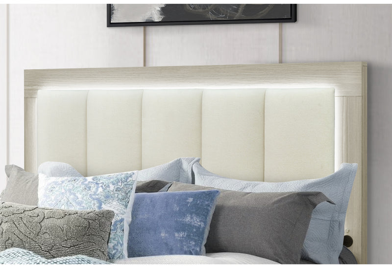 EMMA NATURAL/WHITE FULL BED GROUP