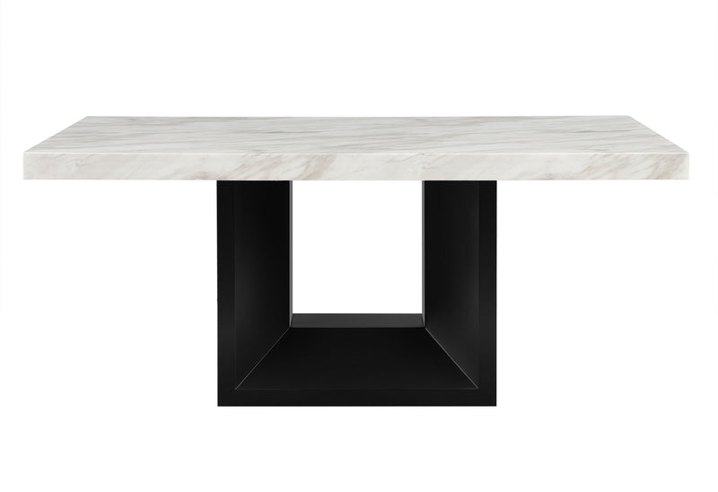 D02 DINING TABLE + 6 D03 BLACK DINING CHAIRS